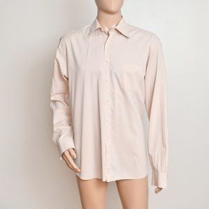 Prada Pink / Tan  LS Dress Shirt EU43/17